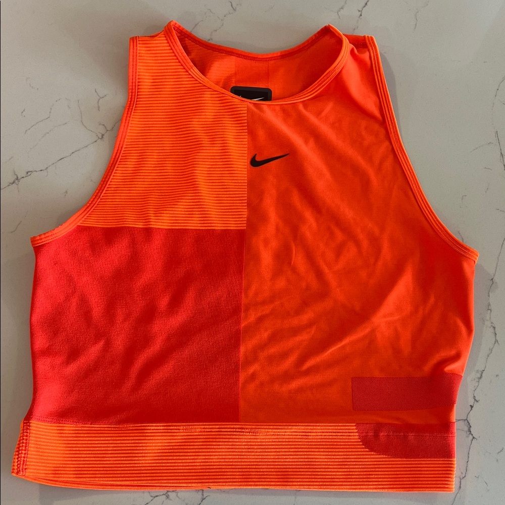 Nike Bright Orange Sports Crop Top